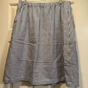 Elastic waist striped skirt with pockets!